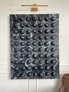 Monochrome 3D Spheres Texture Art
