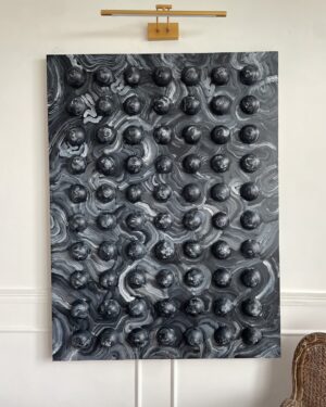 Monochrome 3D Spheres Texture Art
